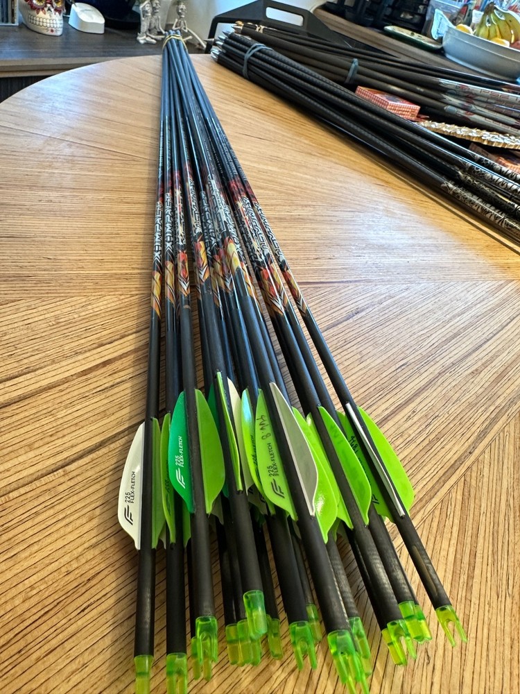 black eagle, X – impact, 250spine, 32” long, 3 fletch, altra nocks