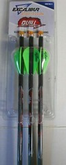 Excalibur Illuminated Quill Carbon Crossbow Bolts! 16.5″ Lumenok Lighted Nocks