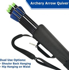 Lightweight Dual-Style Archery Arrow Quiver – Adjustable Strap & Mesh Storage