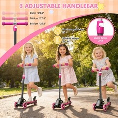 Kids 3 Wheel Scooter for Ages 3-10 Years Girls/Boys,Toddler Scooter