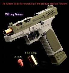 Semi Automatic Handgun Realistic Shoots Rubber Bullets Long Range 20 Bullets