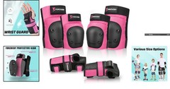 Lightweight 6-in-1 Knee Elbow Wrist Guard Set for Skateboarding & Roller Skating