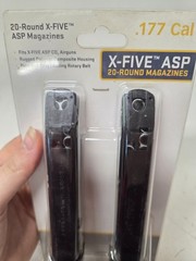 Sig Sauer X-Five ASP Magazine 2 Pack .177 Caliber 20 Rounds AMPC-177-20X Mags