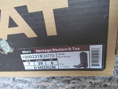 NEW! ARIAT BLACK MEN’S LEATHER COWBOY HERITAGE WESTERN R-TOE D BOOTS MEDIUM 7