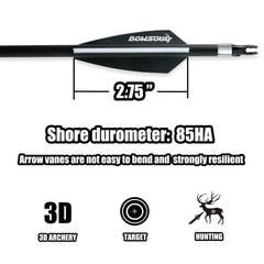 30inch Hunting Carbon Archery Arrows with 2.75” High Hardness Vanes Spine