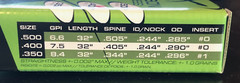 Carbon Express Maxima XRZ 250 6PK Arrows, 250-400 Spine 51080 Inserts Included
