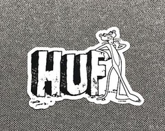 HUF x Pink Panther Skateboard Sticker stand 3in HUF3