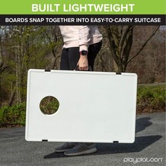 All Weather Cornhole Boards with Cornhole Bean Bag Set – Plastic Corn Hole Board