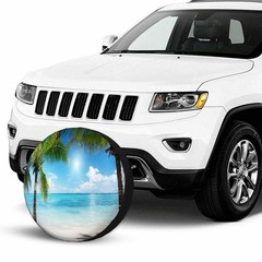 Palms and Beach Spare Tire Cover Tropical Landscape Caribbean Wheel Covers fo…