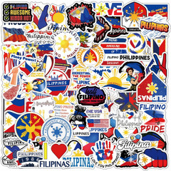 66 Pcs Philippines Vinyl Waterproof Stickers for Water Bottle, Laptop, Phone