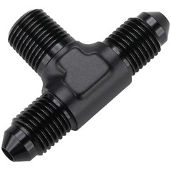 3AN Male Flare Tee to 1/8 NPT on Side Branch T Fitting Adapter