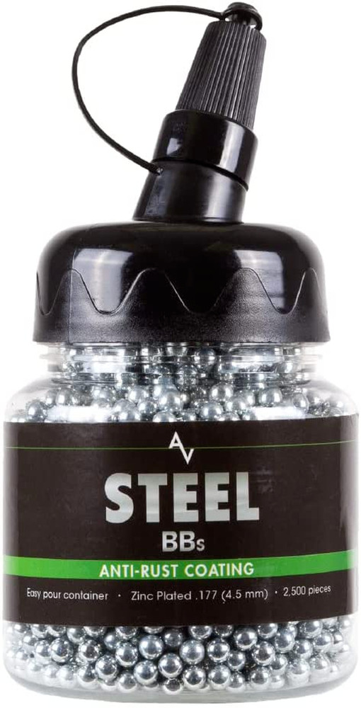 2500 Count Airgun Pistol BBs Pellets Steel Metal Ammo for BB Gun .177 Cal Bottle