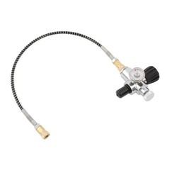 High Pressure PCP Paintball Fill Station Air Tank Valve Regulator + Hose 4500PSI