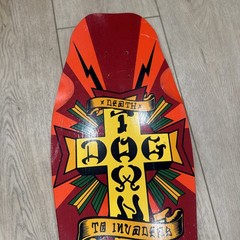 Vintage Dogtown Skateboard Cross Death To Invaders Hammer Head Retro Rare