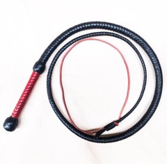 Cowhide Bull WHIP 04 TO 16 FEET Long 16 Plaits Red-Black Indiana Jones Whip