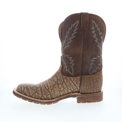 Tony Lama Bowie 11″ Square Toe Made In USA Mens Brown Wide Western Boots 11