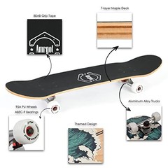 Skateboards for Beginners,31 * 8 inches Complete Skateboards for 9