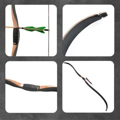 15-50lbs Traditional Bow 56inch Longbow 80cm Draw Length LH RH Hunting Training