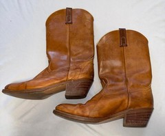 Vintage Dingo Men’s Tan Brown Leather Cowboy Western Boots