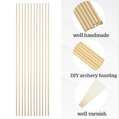 8mm 8.5mm 9mm Wooden Arrow Shafts Traditional Longbow Archery Hunting Shooting