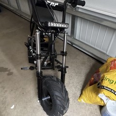 FRP GMB100 Mini Motorcycle 99cc 4-Stroke Gas, Black, LED Lights MPN GMB100