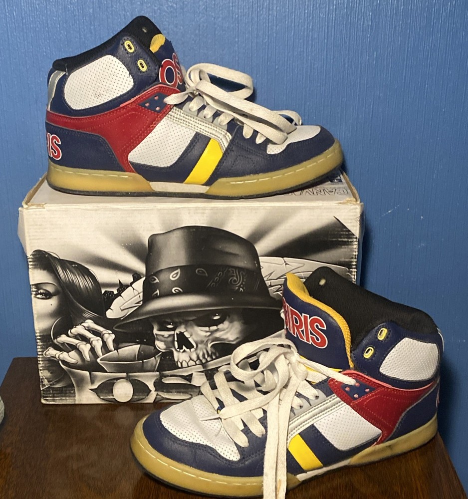 VINTAGE Osiris Skate Shoes NYC 83, Rare Primary Colors w/ Box Y2K US Mens Sz 10