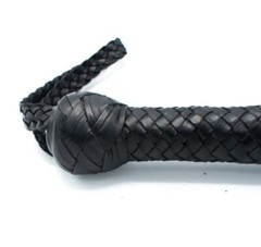 Genuine Kangaroo Black Leather Bullwhip 04 to 12 Feet Long 16 Plaits Heavy Duty