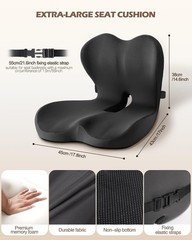 Vdovsta Ergonomic Seat Cushion for Tailbone & Low Back Pain Relief, model 001