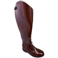 Hispar Victory Brown Leather Rear Zip Ladies Field Equestrian Riding Boot Size 7