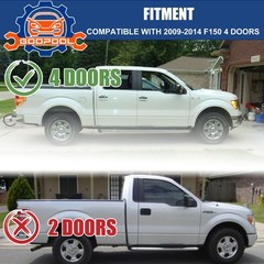 Pickup Truck Cab Corners Compatible with 2009 2010 2011 2012 2013 2014 F150 Crew