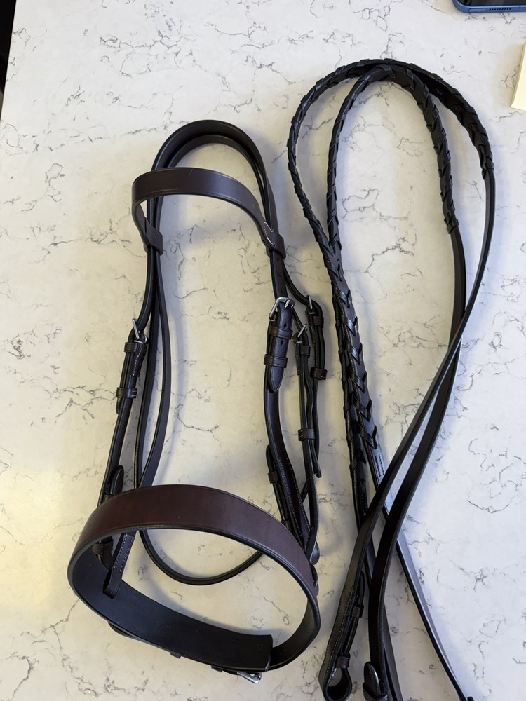 NEW Dover Saddlery Flat Hunt Bridle Fox Hunting 🦊Cob/ Oversized