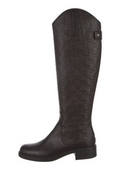 Gucci Women’s GG Monogram Leather Tall Knee-High Riding Boots
