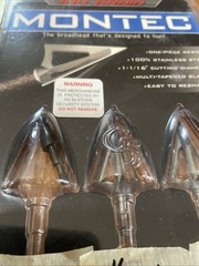 G5 Montec 2 Pack Broadheads 100% steel 100 Grain 1- 125grain