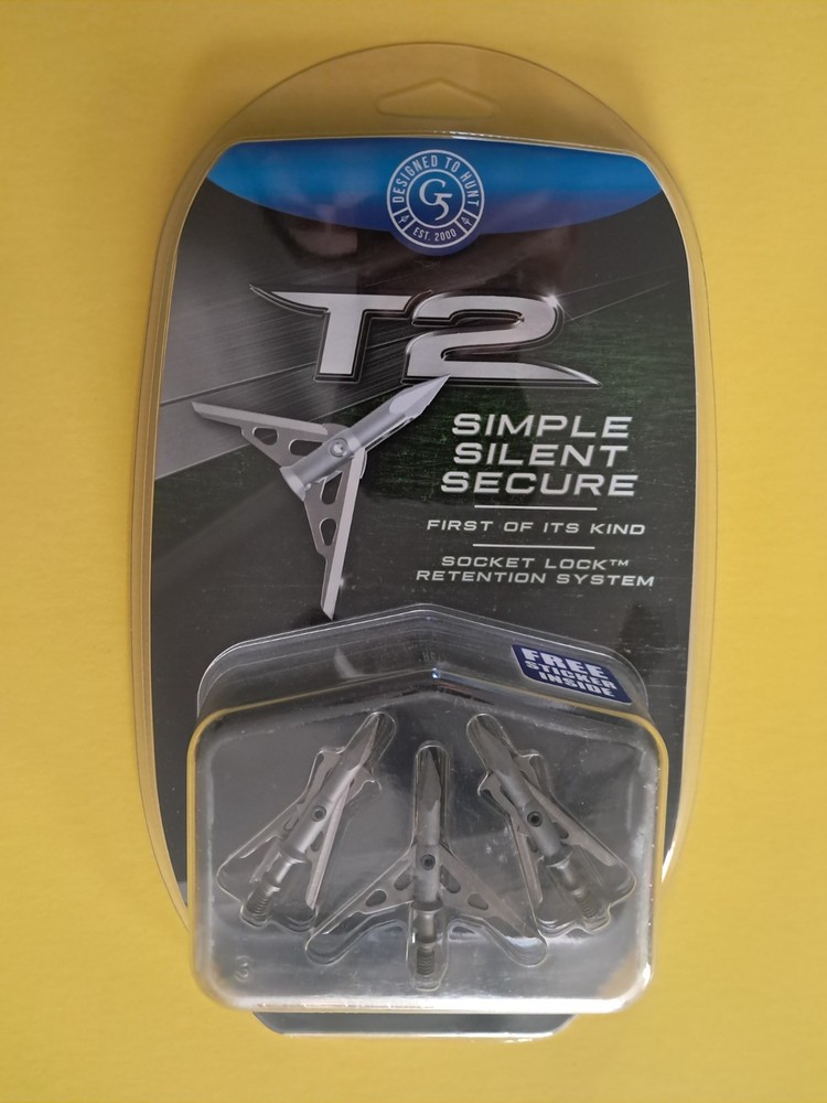 NEW – G5 Outdoors Broadheads 100 grain T2 Socket Lock 740 – 3 Arrow Tip