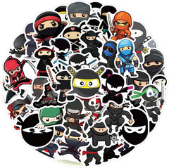 60 Pcs Ninja Stickers for Water Bottles, Laptops, Phones, Party Supplies