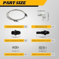 6AN 70″ Transmission Oil Cooler Hose Line kit Compatible with 4L60E 4L80E