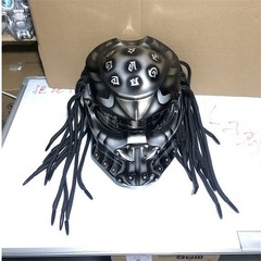 Hand-painted Predator FRP Motorcycle Helmet Full Face Mask Laser Light Cool Gift