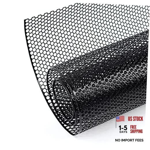 Universal 40″x13″ Car Grill Mesh – Aluminum Alloy 6x1mm Honeycomb – Black