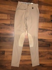 WOMENS DEVON AIRE TAN RIBBED 24 L CONCOUR ELITE BREECHES ZIP FRONT