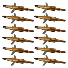 12Pcs Golden Swhacker Broadheads 100 Grain 1.75″ Cut Compound Bow Crossbow Tips
