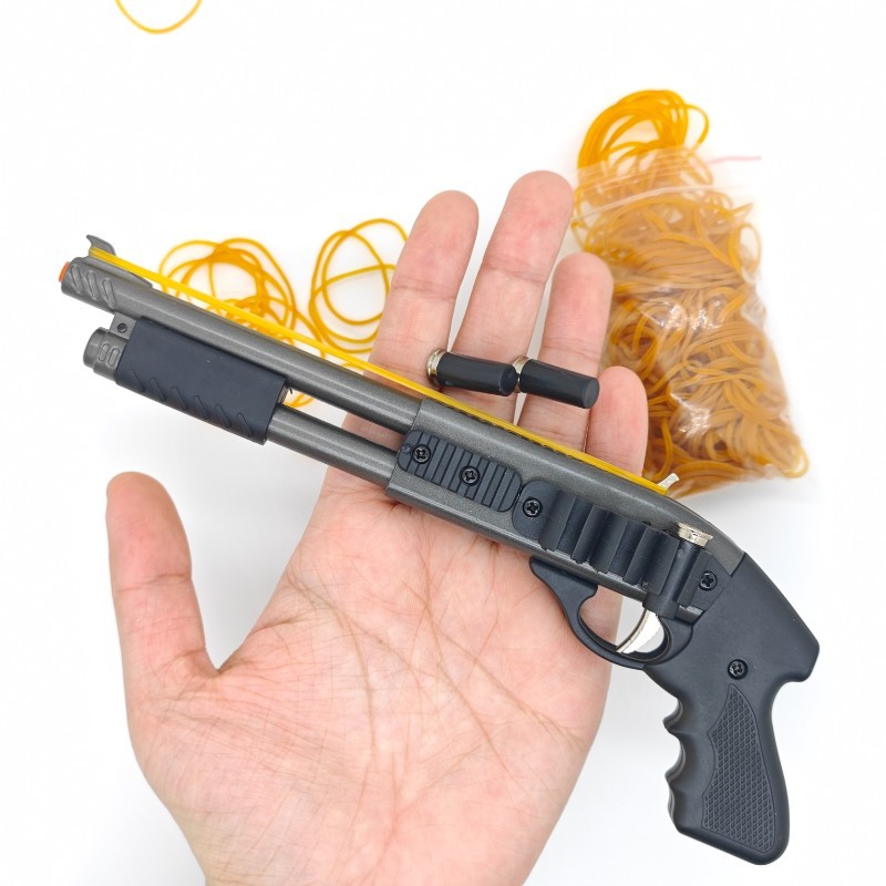 Mini Mechanical Metal Rubber Band Launcher Toy