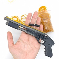 Mini Mechanical Metal Rubber Band Launcher Toy