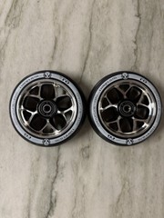 2 – Phoenix F8 Alloy Core Wheel 110mm ABEC-9 bearings – Black/Black – NEW
