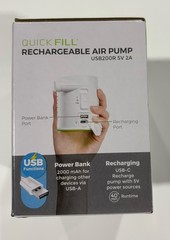 Intex Air Pump Compact Portable Quick Fill Cylinder Mini Rechargeable USB-C
