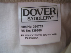 NEW DOVER Women’s Beige Size 26 Suede Knee Patch Equestrian Riding Breeches