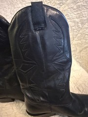 Trennis Women’s Black Leather Western Cowboy Boots Made in Brazil US 7M