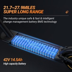 AOVOPRO ESMAX ADULT ELECTRIC SCOOTER, 500W MOTOR, UP 22MPH, FOLDABLE E-SCOOTER
