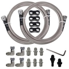 6AN 70″ Transmission Fluid Oil 70″ Transmission Fluid Oil Cooler Hose&Clamp