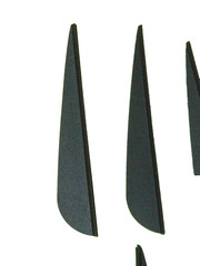 3 Inch Teardrop Arrow Vanes Black Plastic Fletching Set of 12 Archery