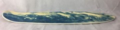 Vintage NOS 1970s MPI Old School Skateboard Deck Fiberglass Kicktail Blue Marble
